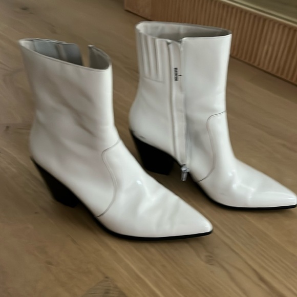 White leather Ace Jeffrey Campbell boots size 8 - Picture 2 of 6